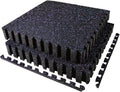 AIRHOP 0.56in Thick 48 Sq Ft Exercise Equipment Mats, 12 Tiles Upgraded Rubber Top with High