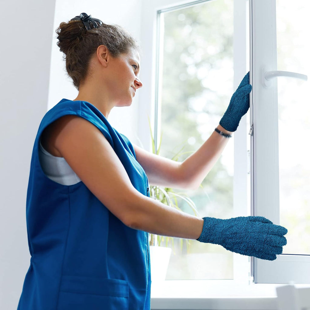 Patelai 3 Pairs Microfiber Plant Dusting Gloves Leaf Cleaning Gloves for Indoor Plants, Blinds