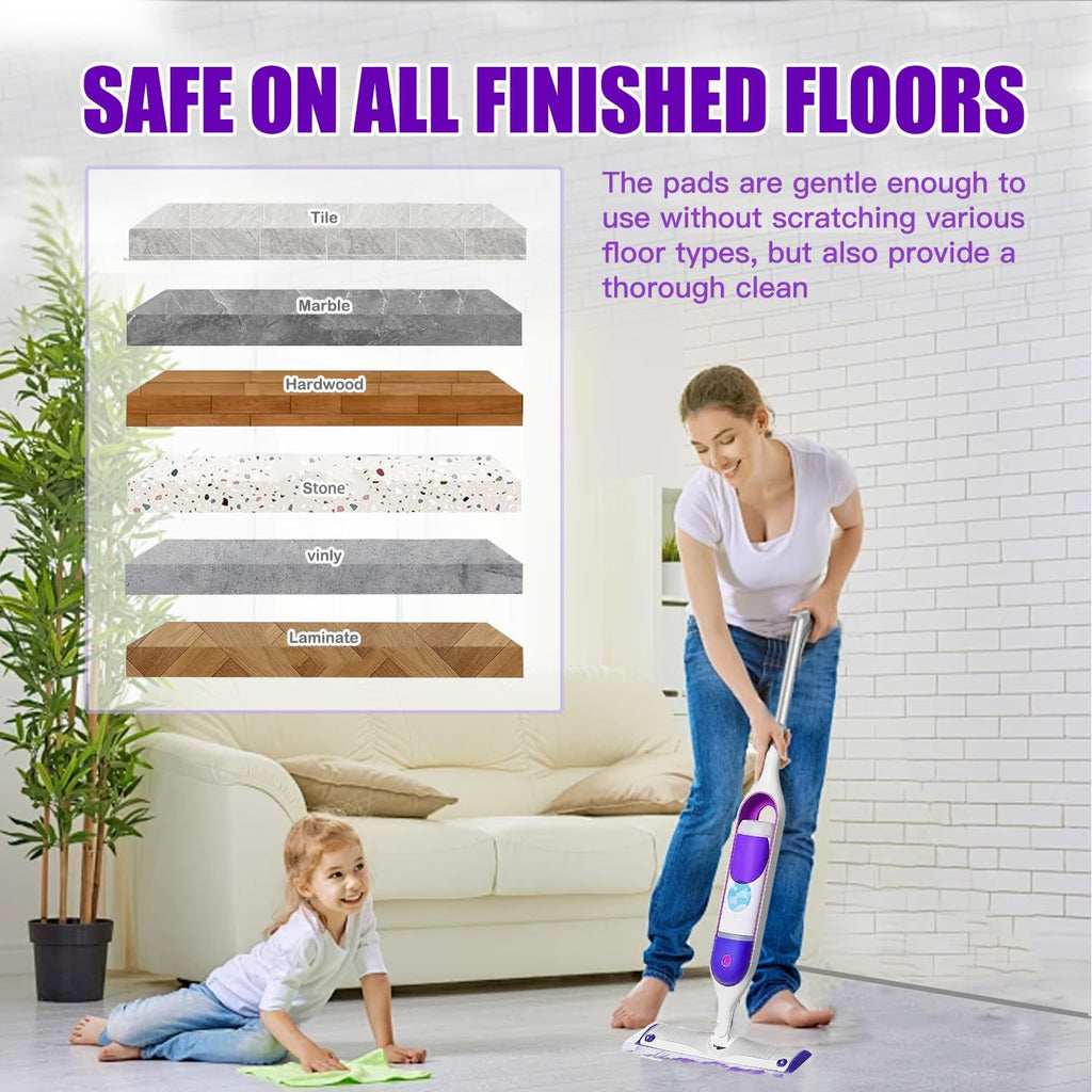 50 Count Disposable Mopping Pads Refills for PowerMop Mopping Pads Multi-Surface Household