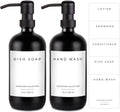 Emerson Essentials Soap Dispenser Set, Dish Soap for Kitchen, Bathroom Set - Hands and Dishes for