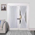 DWCN French Door Curtains – Rod Pocket Thermal Blackout Curtain for Doors with Glass Window