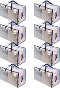 VENO 8 Pack Moving and Storage Bags, Heavy Duty, Alternative to Moving Boxes, Large Packing Totes