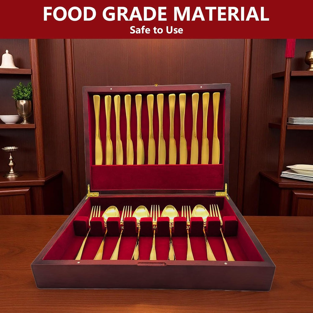 Silverware Storage Box, Kitchen Drawer Organizer, Drawer-containing flap-type storage box, Wood