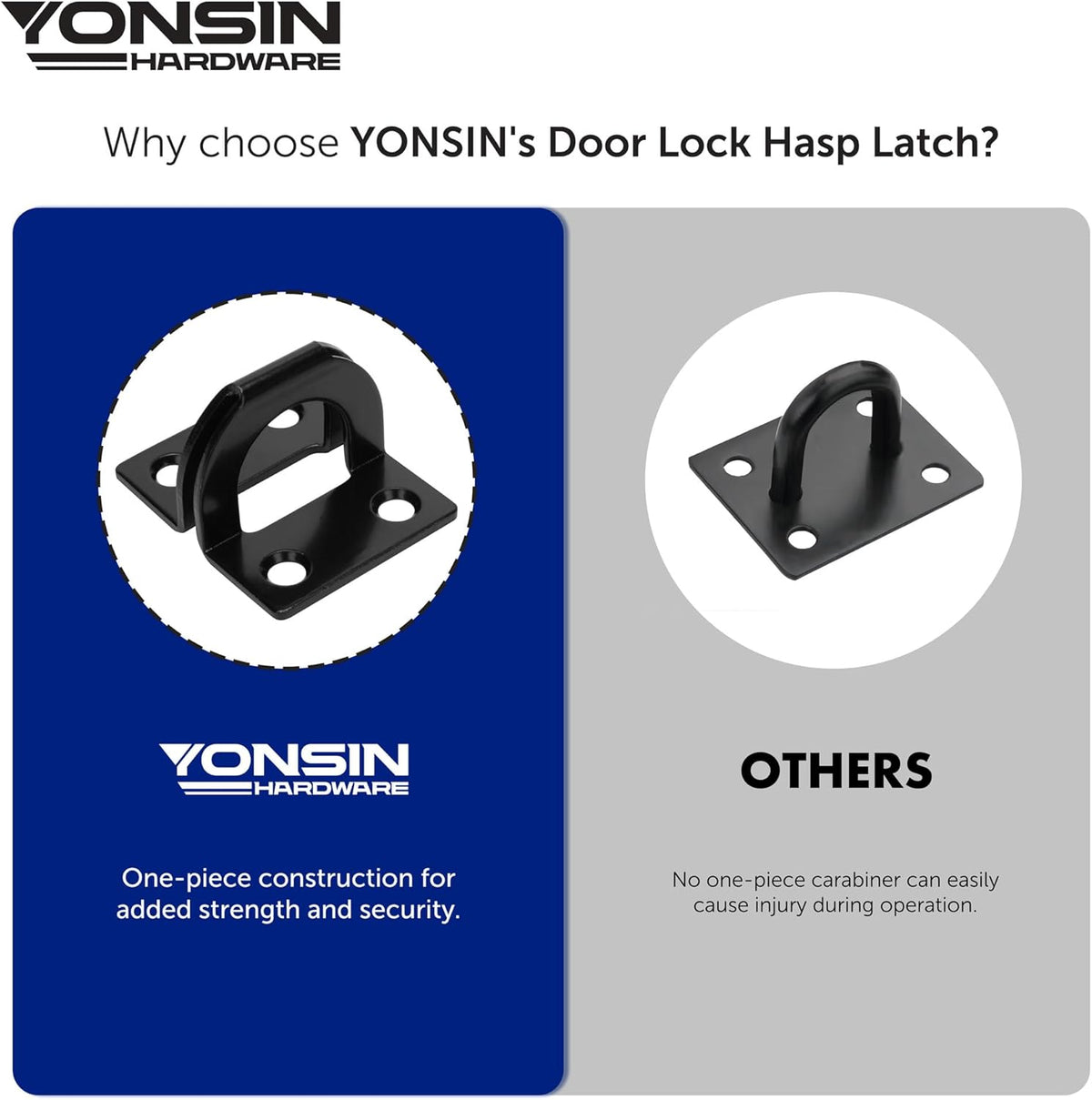 7-1/2" Door Padlock Safety Hasp Latch Heavy Duty, Door Hasp Clasp Lock Gate Shed Hasp Latch Lock