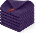 Homaxy 100% Cotton Waffle Weave Kitchen Dish Cloths, Ultra Soft Absorbent Quick Drying Dish Towels