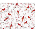 Cardinal Bird Red Berry Decor Microfiber Dish Drying Mat for Kitchen Counter Cute Dishes Pad Dish