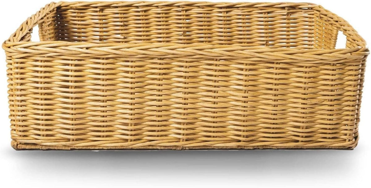The Basket Lady Under The Bed/Basic Wicker Storage Basket, Extra Large, 25 in L x 19.5 in W x 8 in