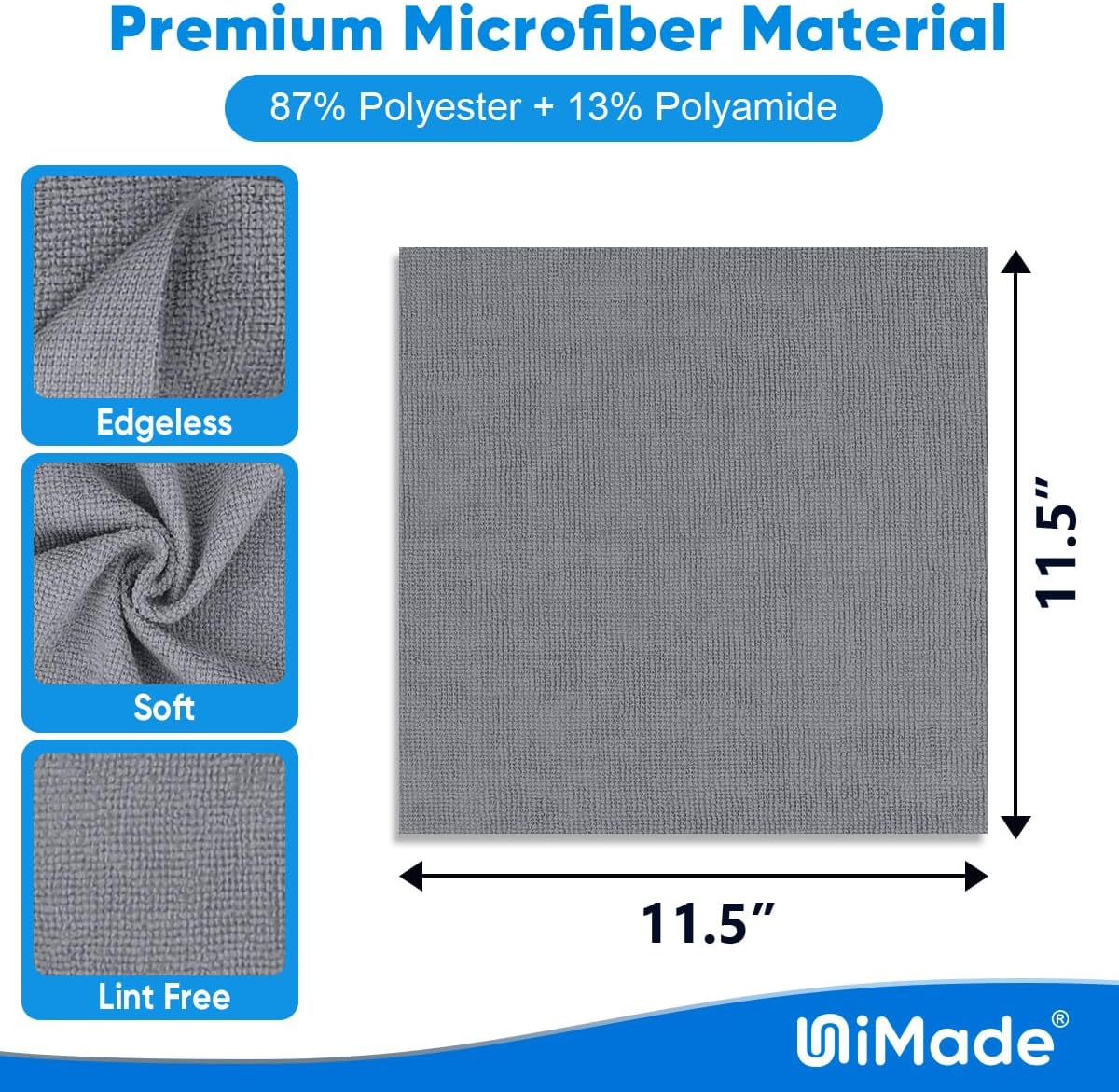 Microfiber Cleaning Cloth, 200 Pack Microfiber Towels for Cars Reusable Shop Rags Bulk Lint Free