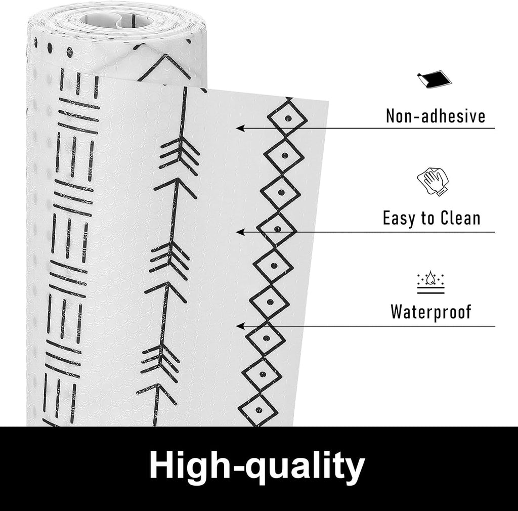 Cooyes Shelf Liners for Kitchen Cabinets, Waterproof and Oil-Proof Kitchen Cupboard Liner