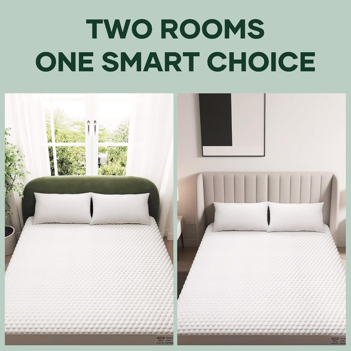 OhGeni 100% Waterproof Twin-2 Pack Mattress Protector, Fitted Sheet with Stretchable Pockets, Deep