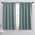 RYB HOME Small Window Blackout Curtains for Bathroom - Privacy Room Darkening Curtains Drapese Rod