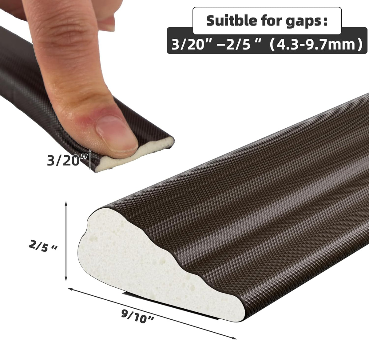 3 Pack*16.4 Ft Weather Stripping Seal Strip for Doors,Soundproofing Window Insulation Draft Stopper