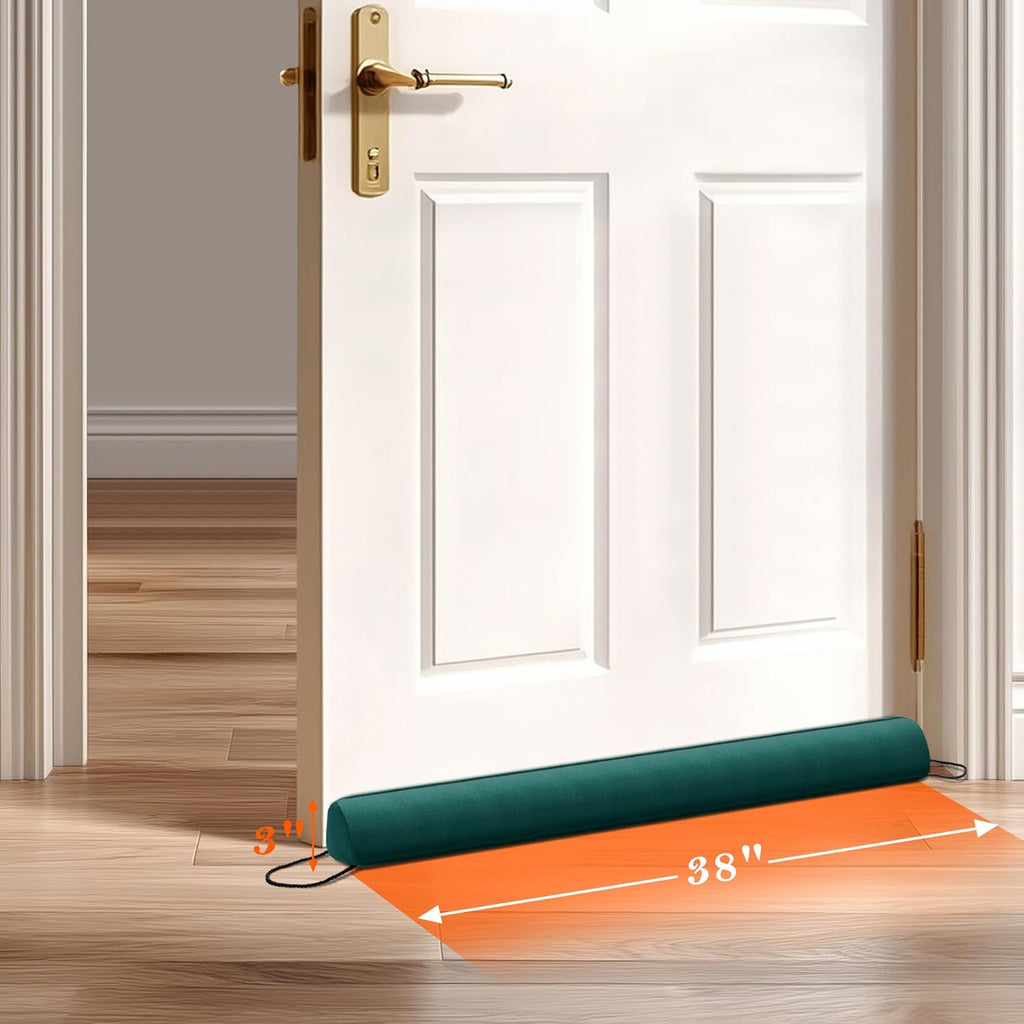Sunolga 38" Door Draft Stopper Blocks Hot and Cold Air with Removable Washable Cover for Gaps Up to