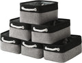 TheWarmHome Storage Basket for Organizing - 12x8x5.2 inch Small 6 Pack Collapsible Storage Bin for