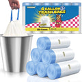 Small Trash Bags 4 Gallon with Drawstring, 1.1 Mil 15 Liter White Thick Unscented Small Plastic