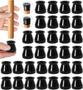 32 Pcs Chair Leg Protectors for Hardwood Floors, Silicone Felt Furniture Leg Cover Pad for