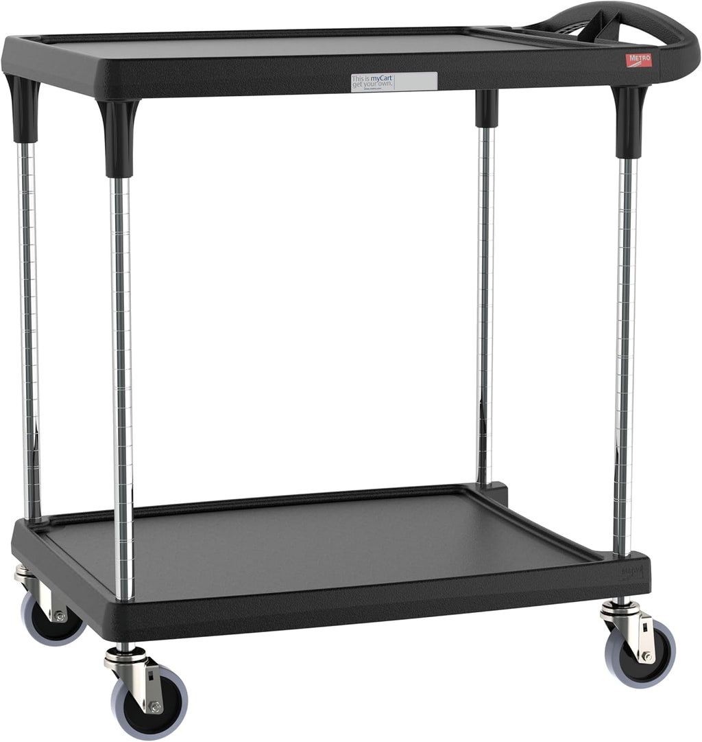 Metro myCart Plus Utility Cart - Choose-Your-Height Adjustable Heavy Duty Rolling Cart for Home
