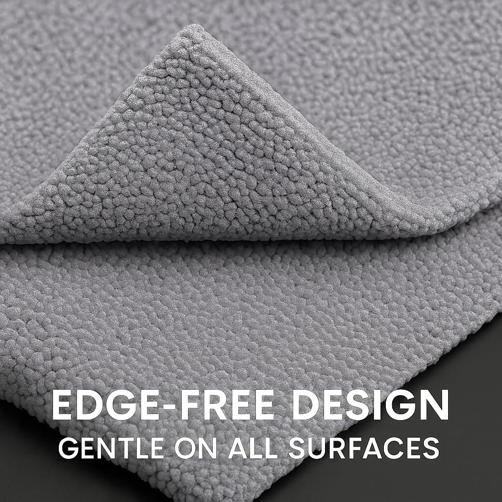 Paks Edgeless Microfiber Towels for Cars - 16x16 Microfiber Cleaning Cloth - 10-Pack Extra