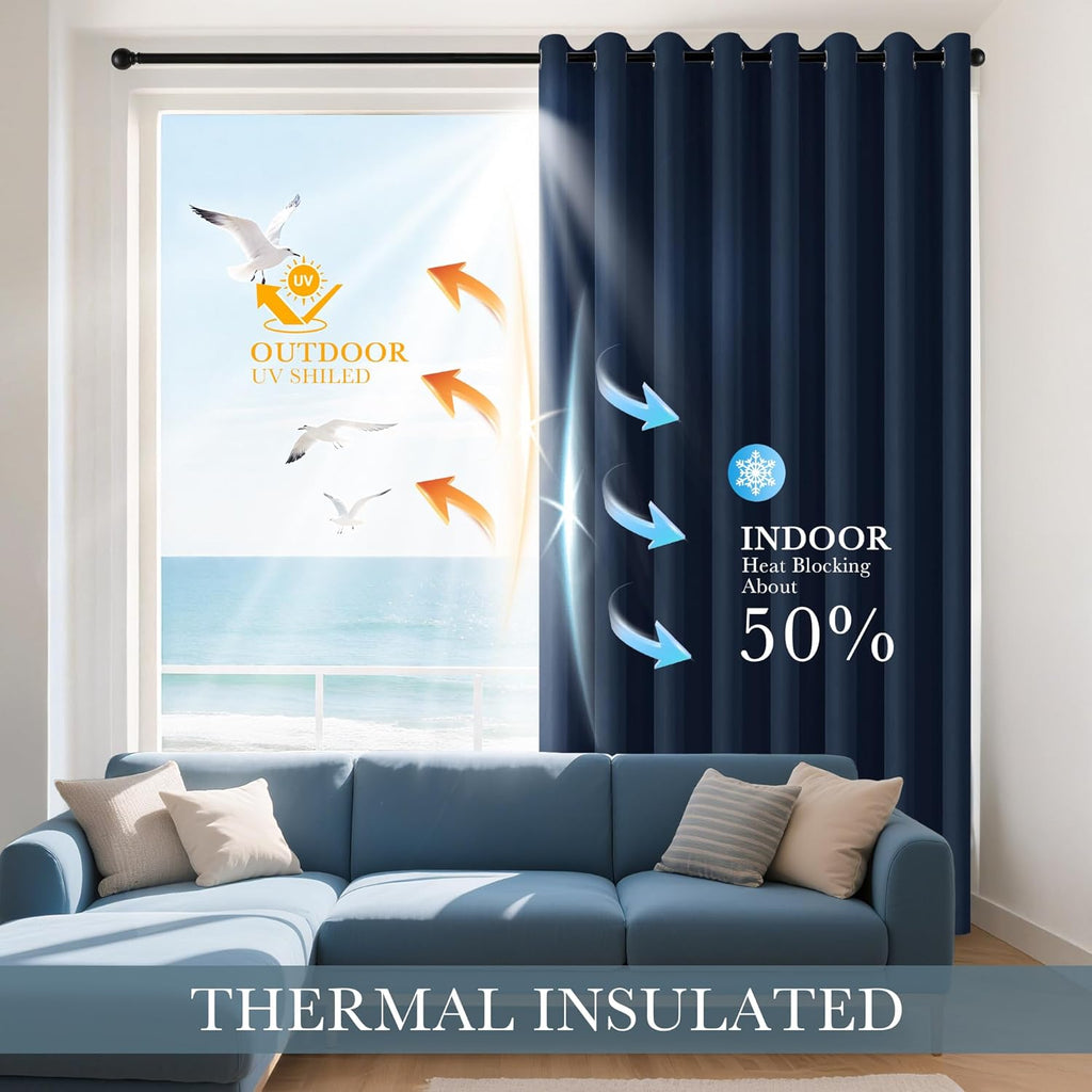 PONY DANCE Door Curtains for Doorways Privacy - Home Decoration Window Covering for Closet/Hallway