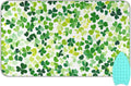 Bright Green Clover St. Patrick Ironing Mat for Table top Portable Ironing Pad Blanket for Washer