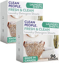 The Clean People Laundry Detergent Sheets - Laundry Soap - Ultra Concentrated, Recyclable
