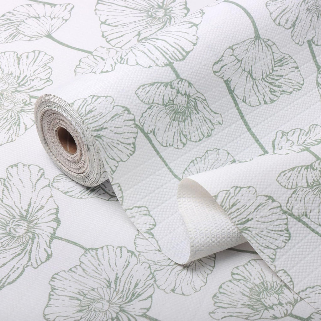 Shelf Liner for Kitchen Cabinets Non Adhesive Kitchen Drawer Liner,Non-Slip Lotus Cabinet Liner