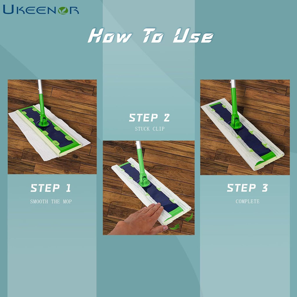 XL Dry Mop Refills 80 Counts Disposable Dusting Cloths Dry Sweeping Refills Dry Duster Cloths Mop