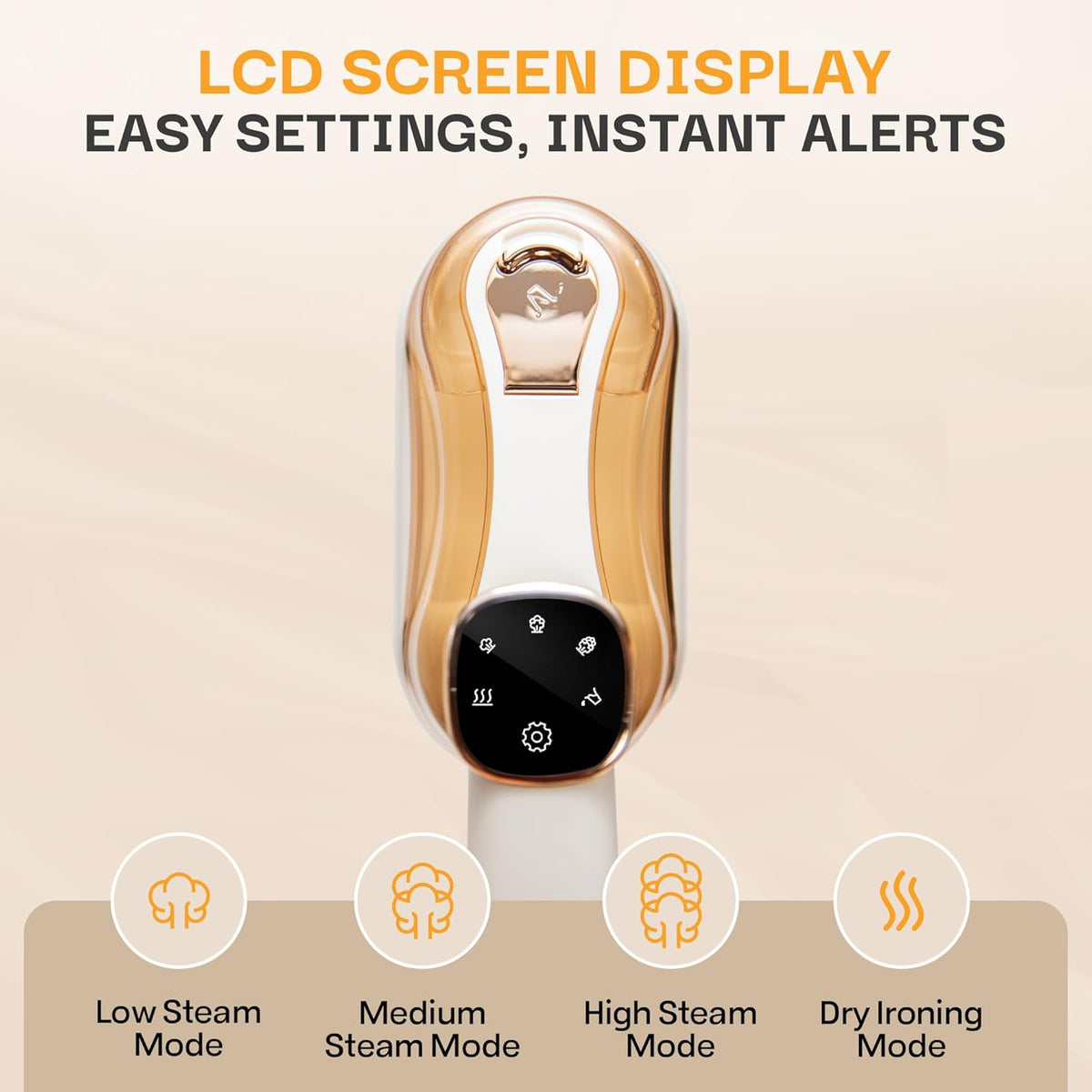 Garment Steamer for Clothes, 2-in-1 Portable Handheld Wrinkle Remover & Steam Iron, 1200W Fast