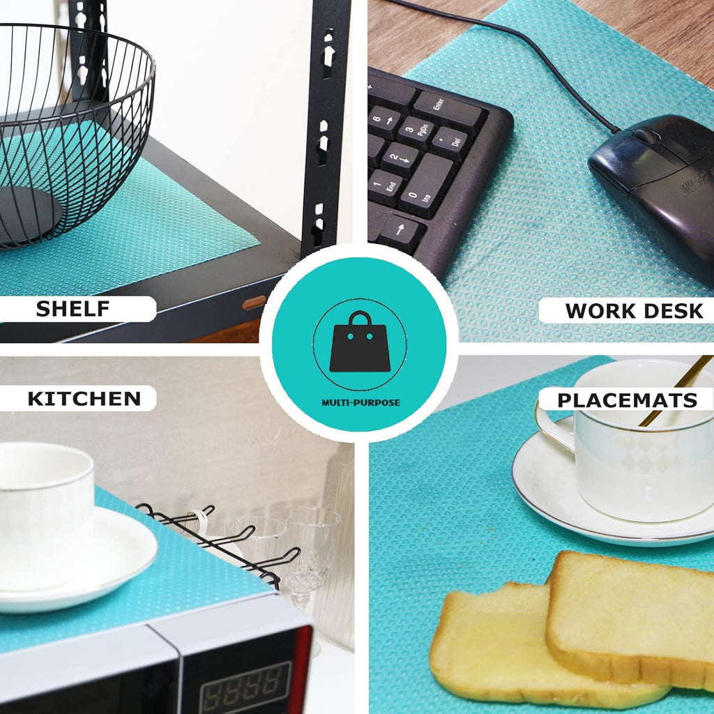 8Pcs Refrigerator Liners, Washable Fridge Liner Mats Covers Pads for Glass Shelf Cupboard Cabinet
