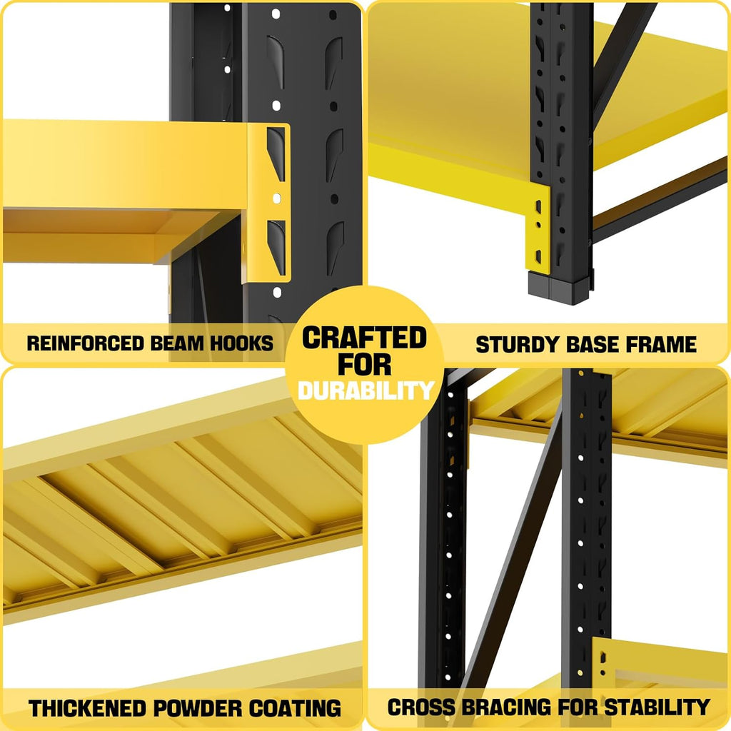 Storage Shelves Heavy Duty, Metal Garage Shelving Units, 4 Tier Storage Rack Shelf, Steel