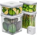 VAKUEN Premium Airtight Food Storage Containers & Vacuum Sealer Machine Starter Set, 4-piece