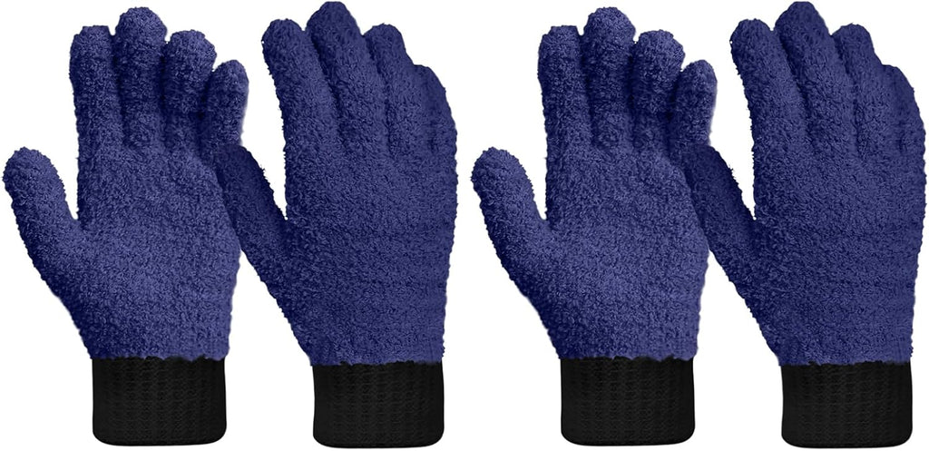 MIG4U 2 Pairs Microfiber Gloves - Dusting Gloves for House Cleaning - Washable Blind Cleaner Duster