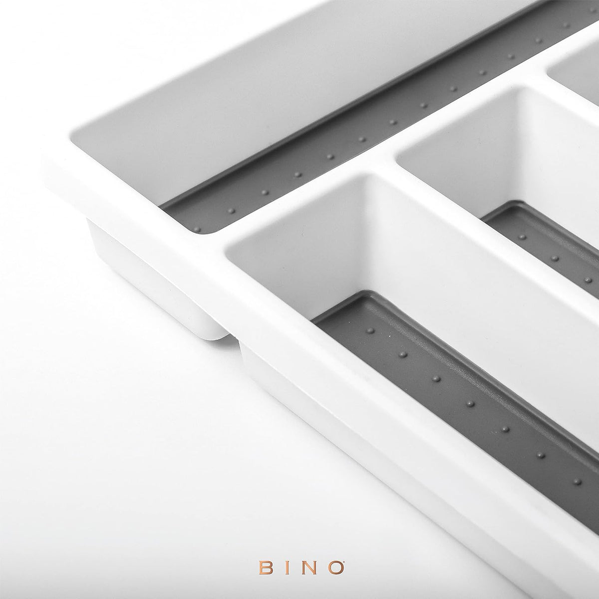BINO | 5-Slot Silverware Organizer | Small - White Cutlery Tray Organizer | Silverware Storage for