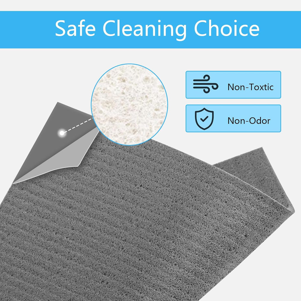 HOMEXCEL Swedish Dishcloths for Kitchen 10 Pack, Sponge Dish Cloth for Counters & Washing Dishes