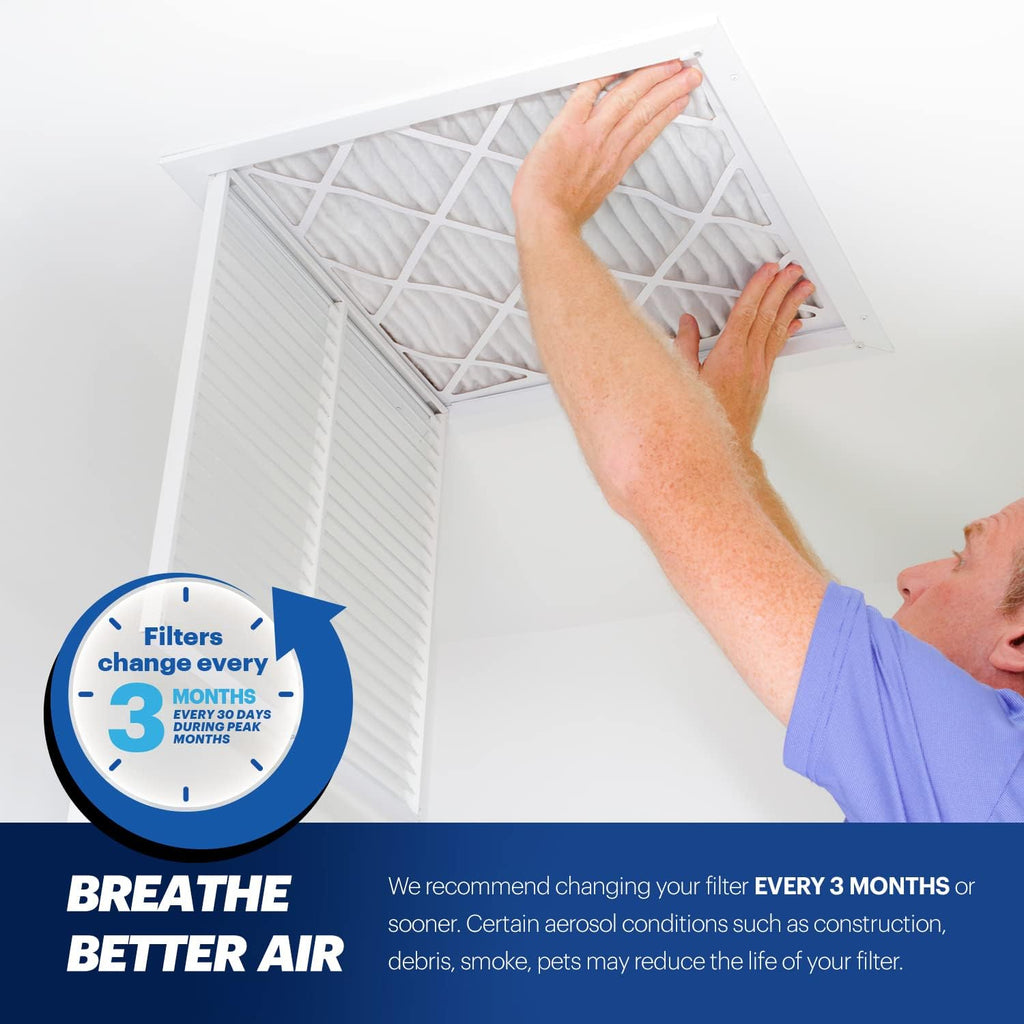 BNX TruFilter 18x20x1 Air Filter MERV 13 (6-Pack) - MADE IN USA - Electrostatic Pleated Air
