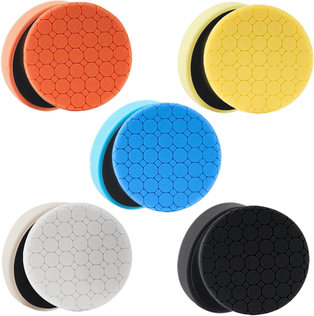 Buffing Polishing Pads, 5Pack 3.5 Inch Face for 3 Inch Backing Plate Compound Buffing Sponge Pads