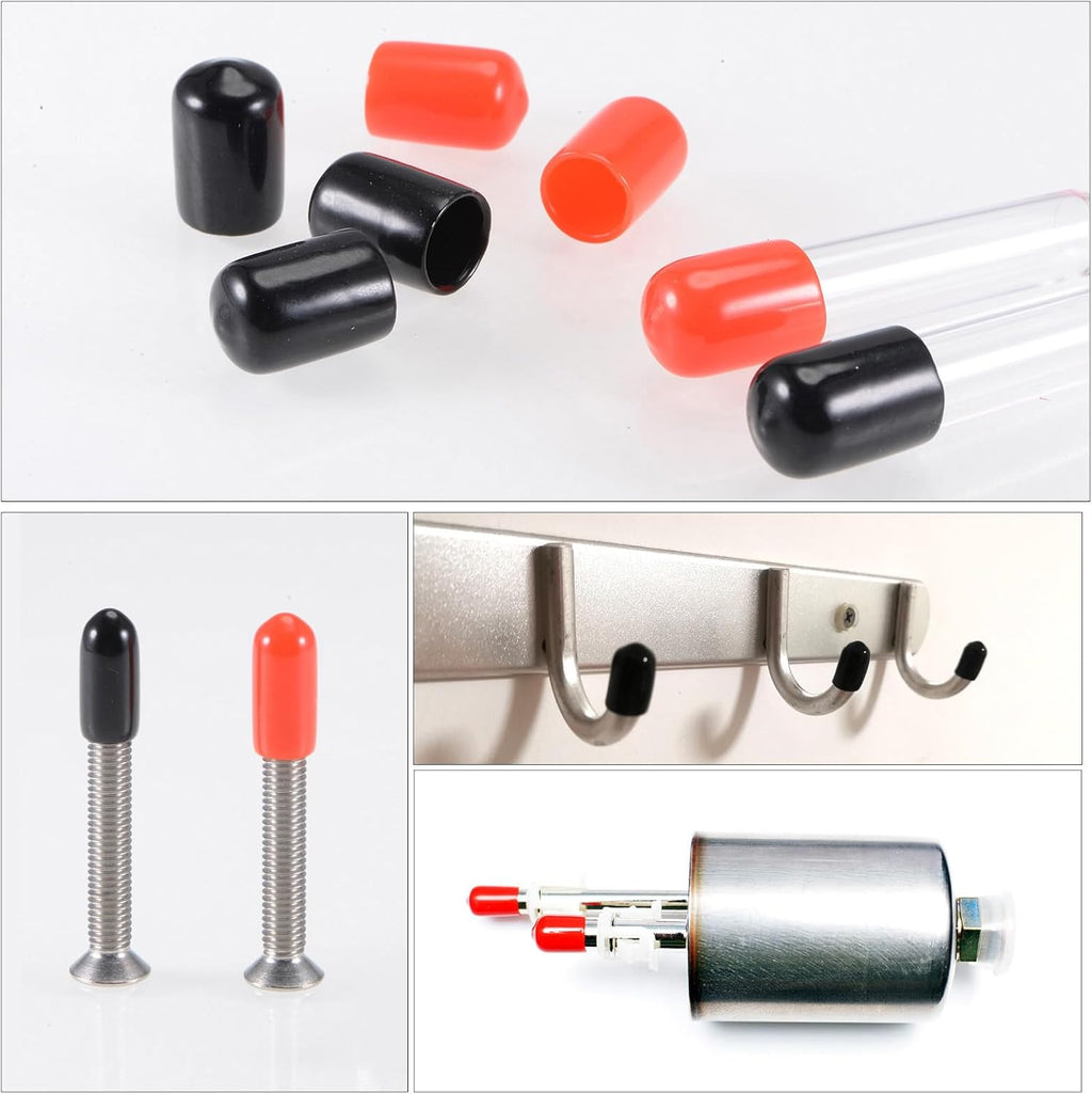 uxcell 20pcs Rubber End Caps 34mm ID Vinyl PVC Round Tube Bolt Cap Cover Screw Thread Protectors