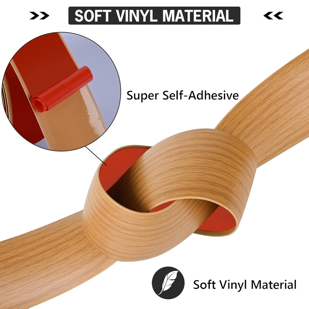 16.4Ft Floor Transition Strip Self Adhesive Vinyl Cover Floor Strip Flat Divider Transition Strip