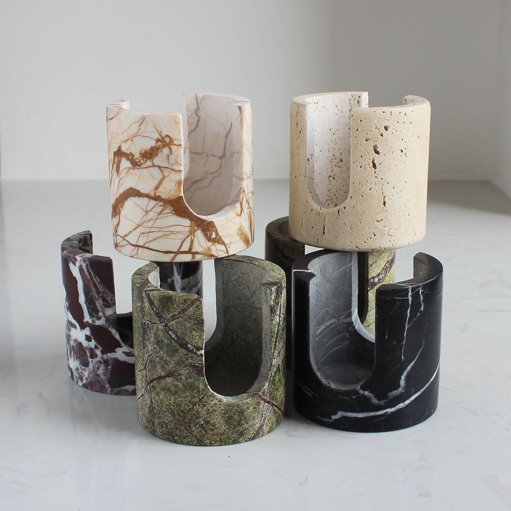Natural Black Marble Sponge Holder for Kitchen Counter, Drying Rack, Sponge Caddy for Sink Organizer