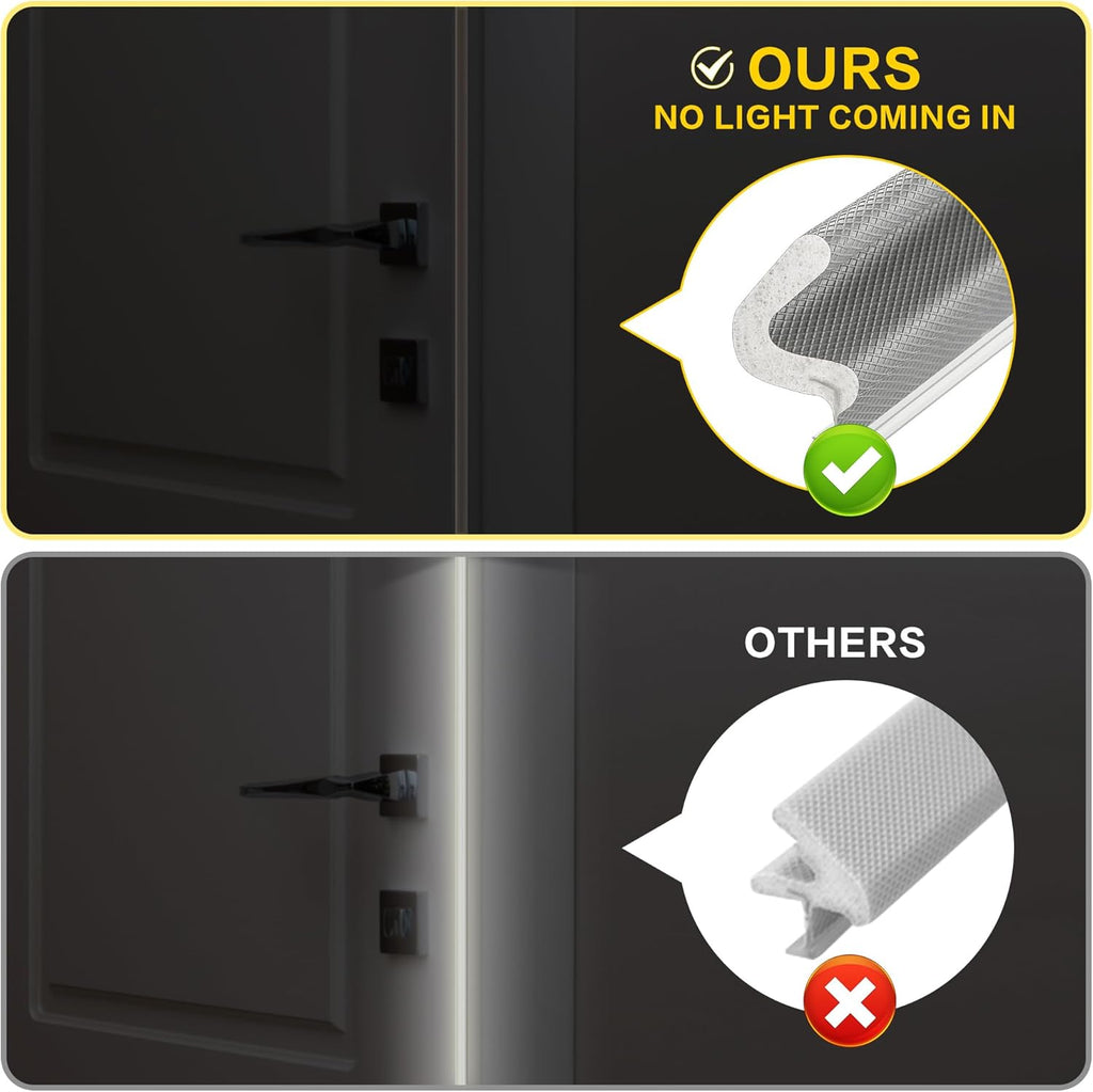 Weather Stripping Door Seal Strip Soundproof Q Foam Tape, Exterior Door Insulation Strip for Large