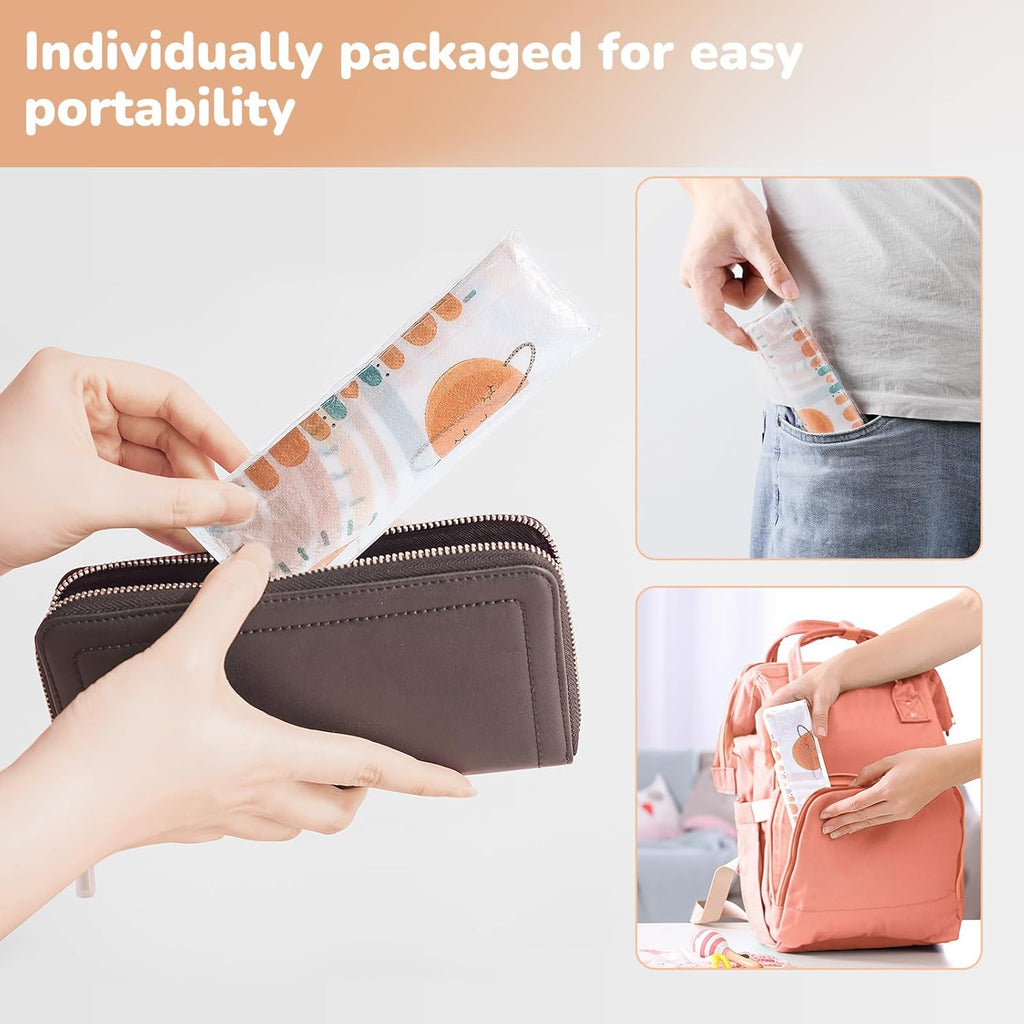 30 Pack Toilet Seat Covers Disposable, Individually Wrapped for Travel, Large Waterproof Potty