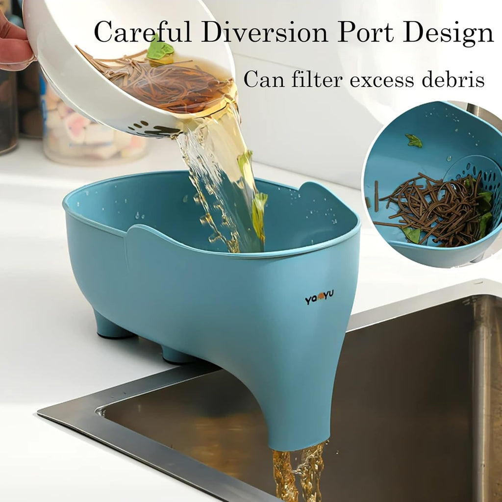 3PCS Vegetables Washing Basket - Elephant Drainage for Fruit, Pasta, Noodles - Kitchen Draining