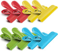 HOUSE AGAIN 8 Pack Stainless Steel Chip Bag Clips Covered with Silicone - NO More Sharp Edges