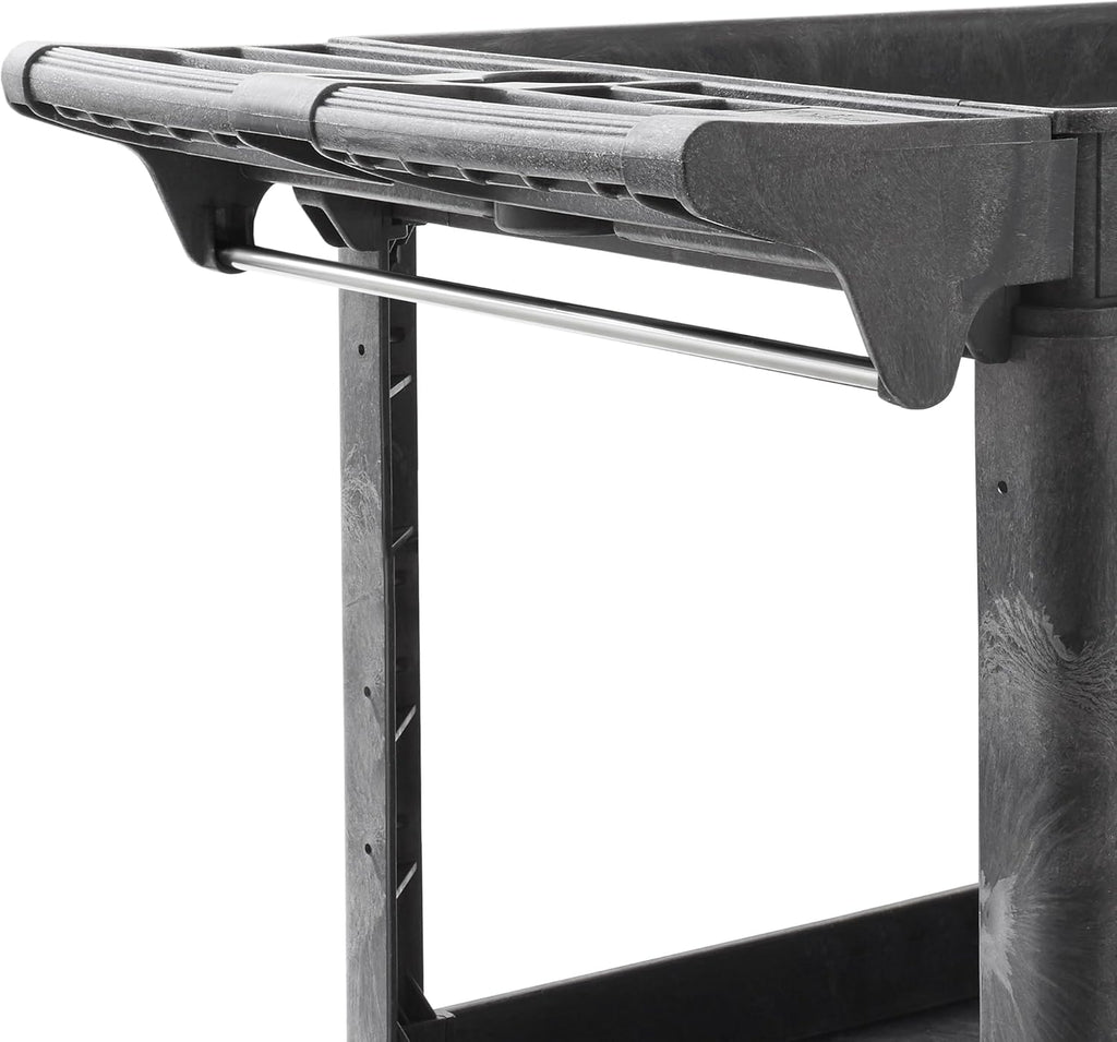 Dryser Utility Cart with Wheels, 46" x 25" Heavy Duty 550 lb. Capacity with Shelves - 2 Tier