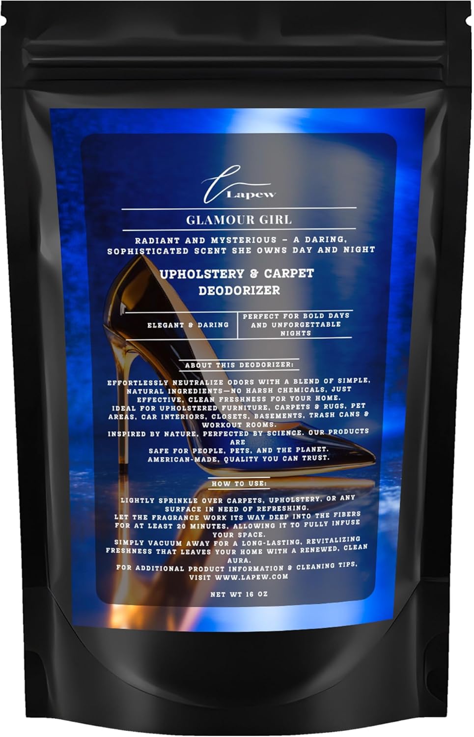 Glamour Girl Carpet Freshener Powder 16 oz | Powerful Odor Eliminator for Home | Upholstery