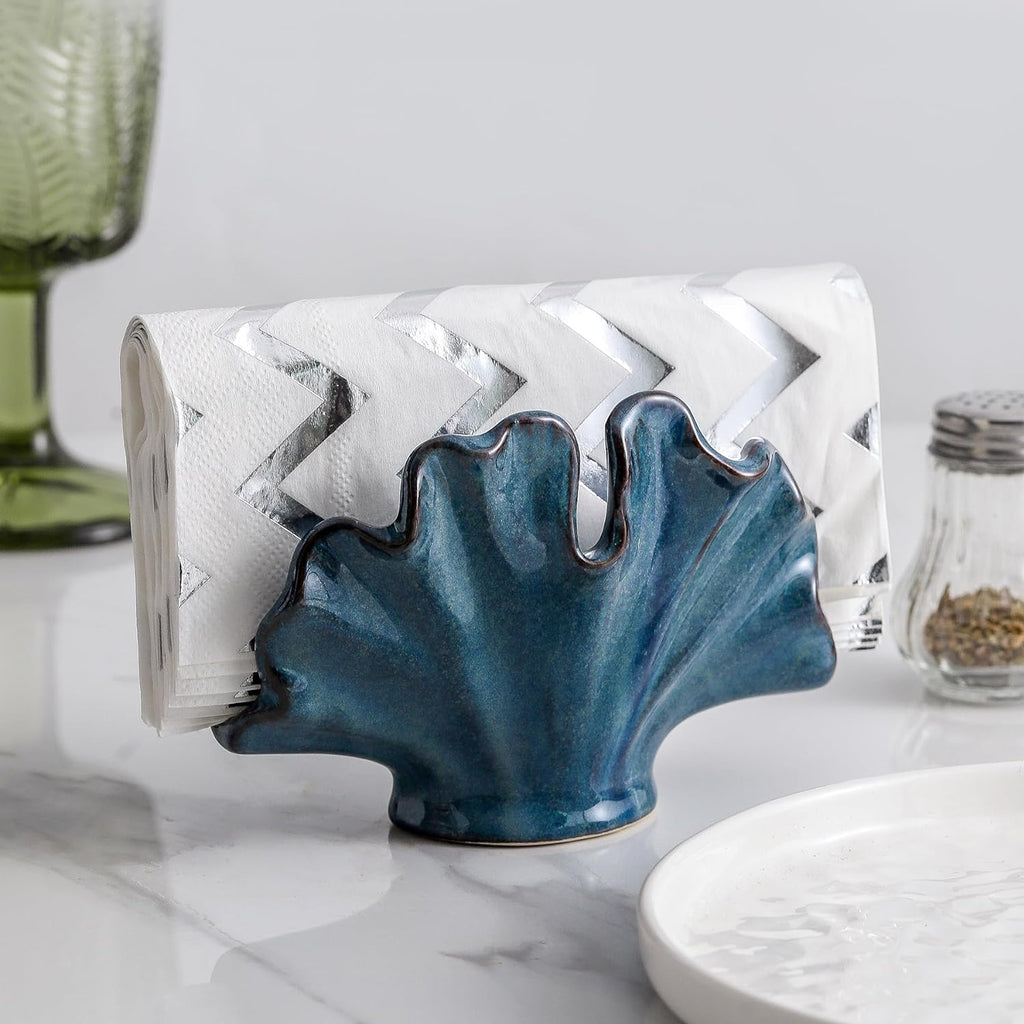 Ceramic Sponge Holder,Sponge Holder for Kitchen Sink,Compact Sink Caddy Organizer-Scouring Pad and
