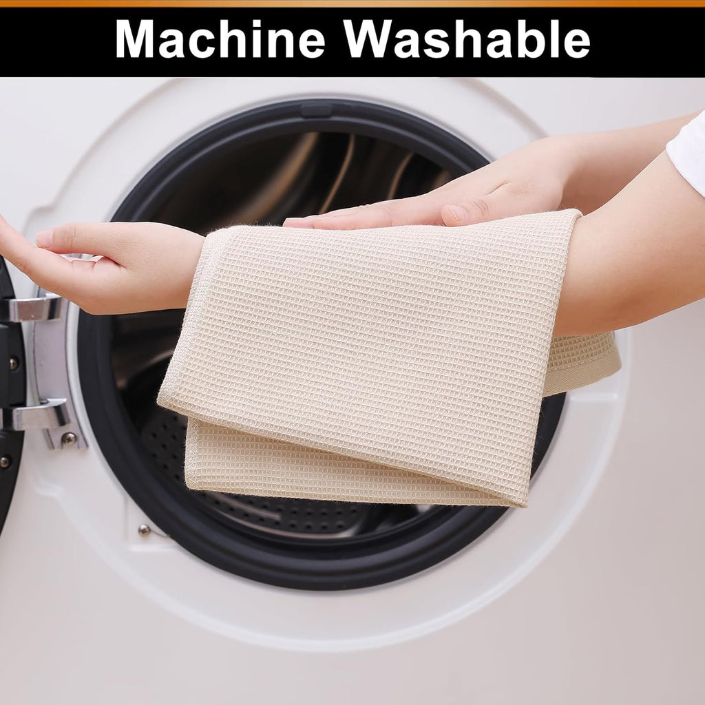 Homaxy 100% Cotton Waffle Weave Kitchen Towels - 4 Pack Soft and Absorbent Dish Towels - 16 x 26