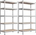 SONGMICS 5-Tier Storage Shelves, Load 2310 lb, Set of 2 Garage Storage, Boltless Assembly