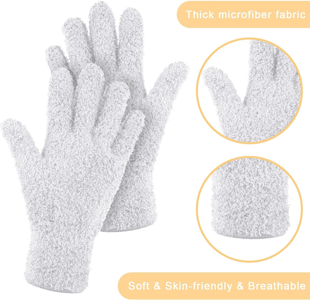 Patelai 3 Pairs Microfiber Plant Dusting Gloves Leaf Cleaning Gloves for Indoor Plants, Blinds