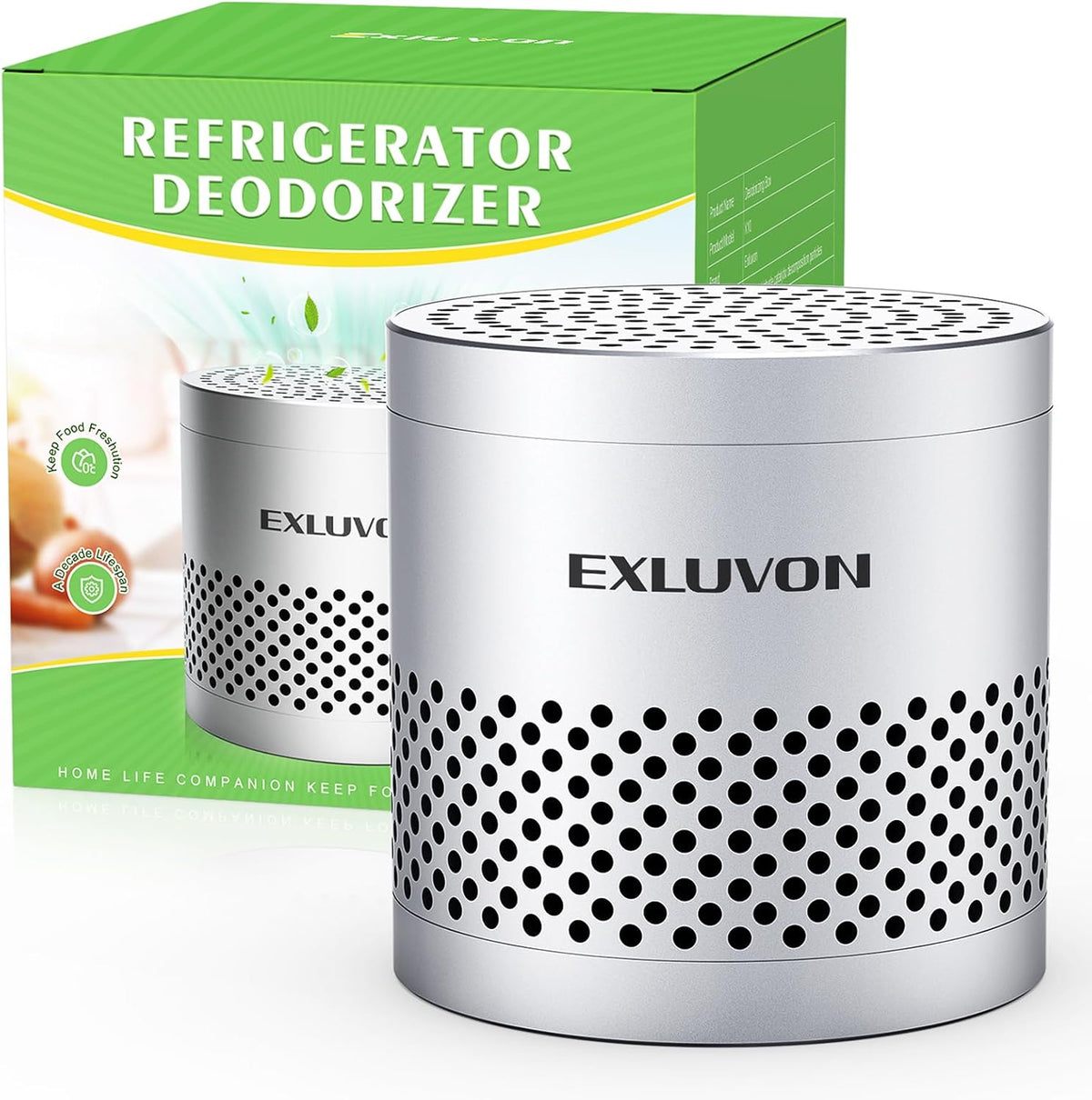 Fridge Deodorizer, Lasts for 10 Years Refrigerator Deodorizer Odor Eliminator,Travel Size Air